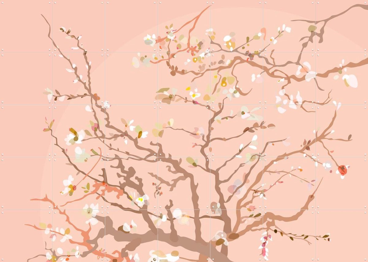 IXXI Almond Blossom Pink, Wesley van der Heijden & Van Gogh 21st Century - 140 x 100 cm - Gratis ophangtool - Grote wanddecoratie en posters -