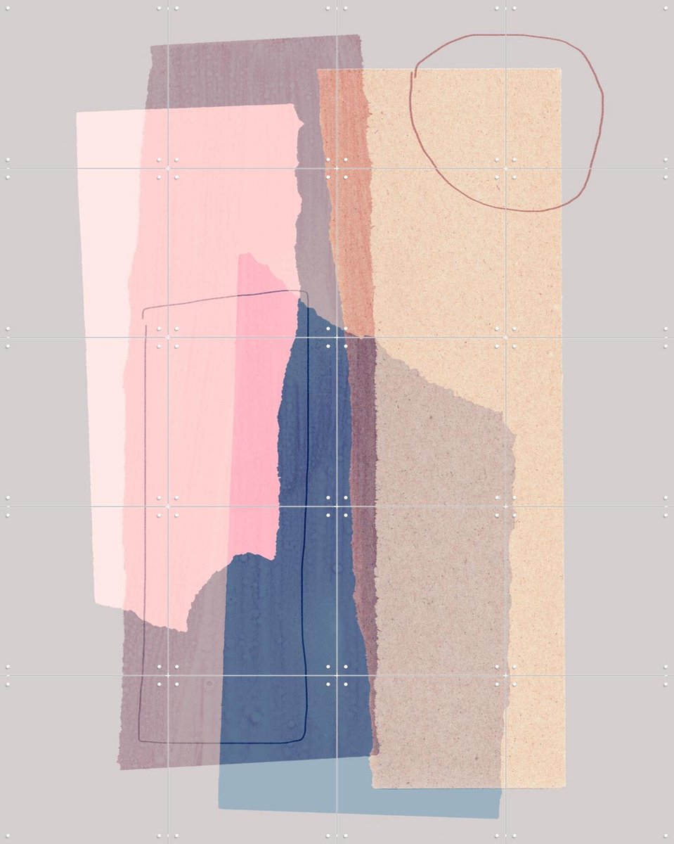 IXXI Pieces 5A, Mareike Böhmer - 80 x 100 cm - Gratis ophangtool - Grote wanddecoratie en posters - Digitale Kunst, Geometrische Kunst, Abstract, Art