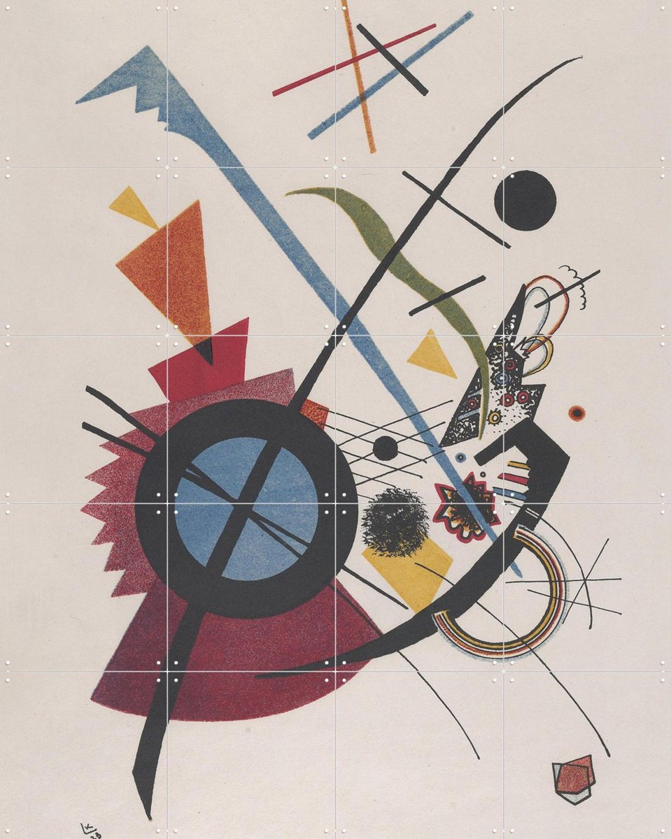 IXXI Violett, Kandinsky & Bridgeman Images - 80 x 100 cm - Gratis ophangtool - Grote wanddecoratie en posters - Klassiek, Abstract, Kleurrijk