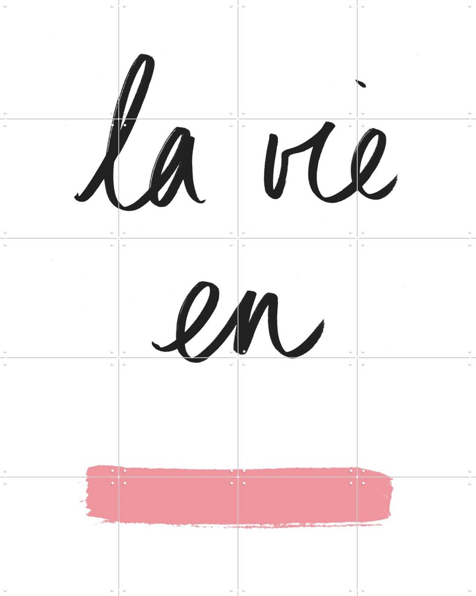 IXXI La Vie en Rose, Florent Bodart - 80 x 100 cm - Gratis ophangtool - Grote wanddecoratie en posters - Typografie, Grafisch Ontwerp, Minimalisme