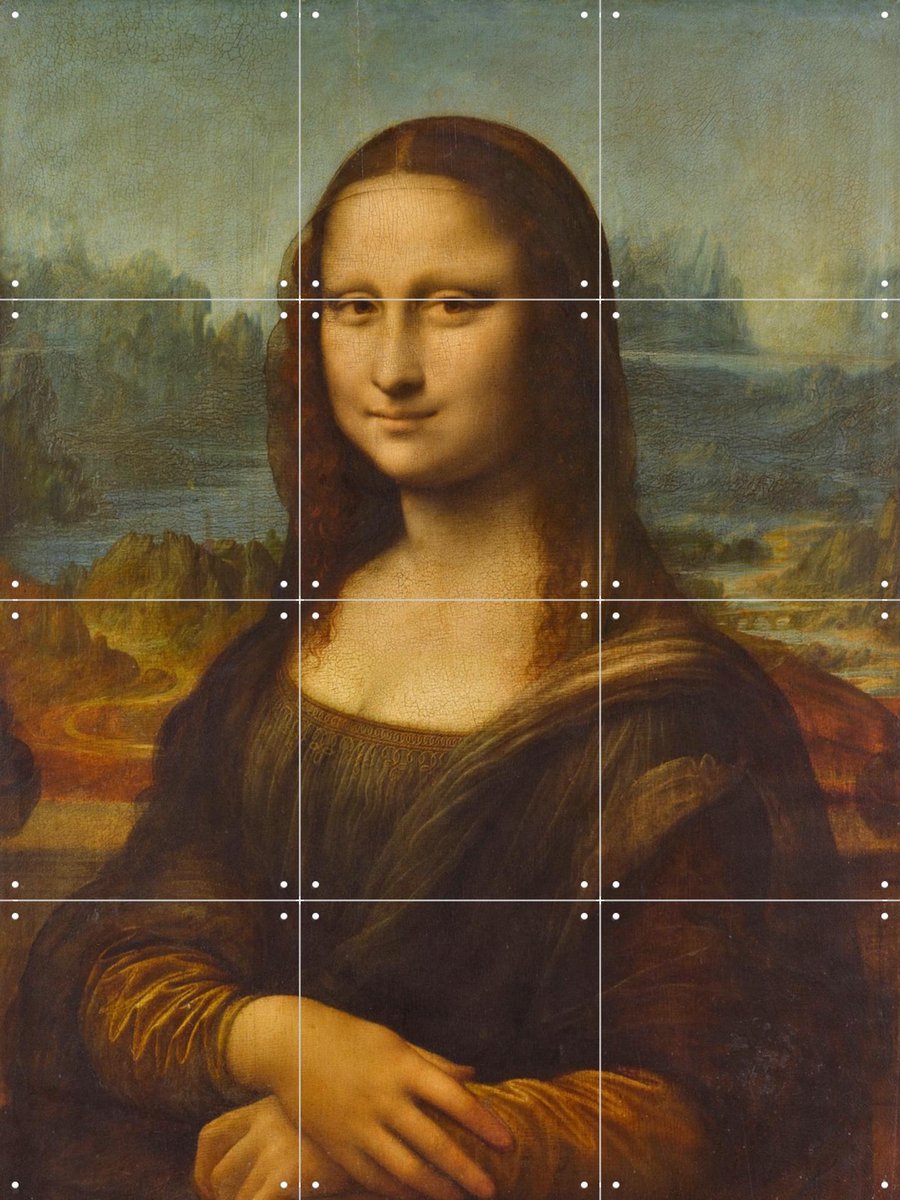 IXXI Mona Lisa, Leonardo da Vinci & Bridgeman Images - 60 x 80 cm - Gratis ophangtool - Grote wanddecoratie en posters - Olieverf, Naturalisme
