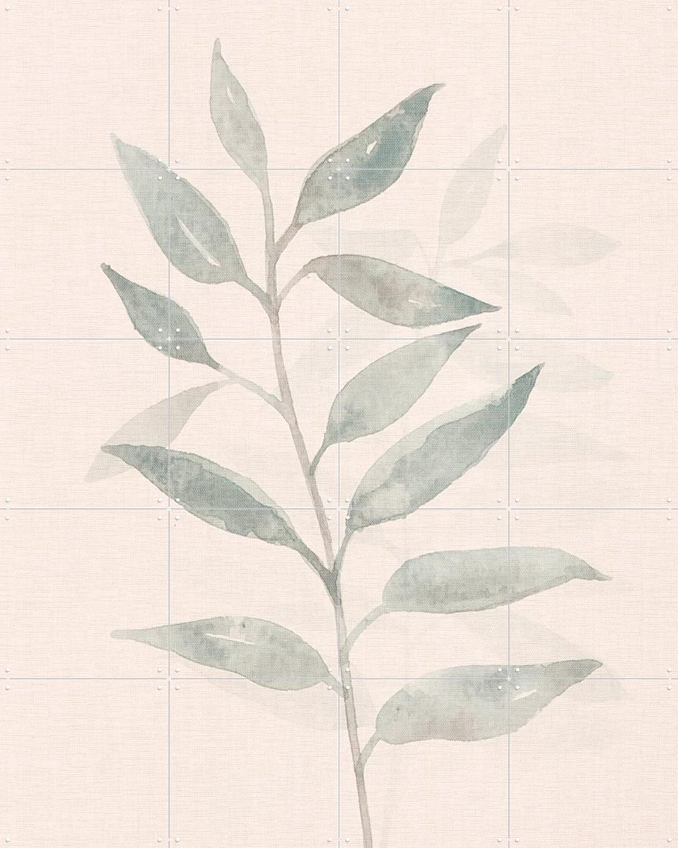 IXXI Japandi Watercolour branch, Bloomery Decor - 80 x 100 cm - Gratis ophangtool - Grote wanddecoratie en posters - Abstract, Illustraties