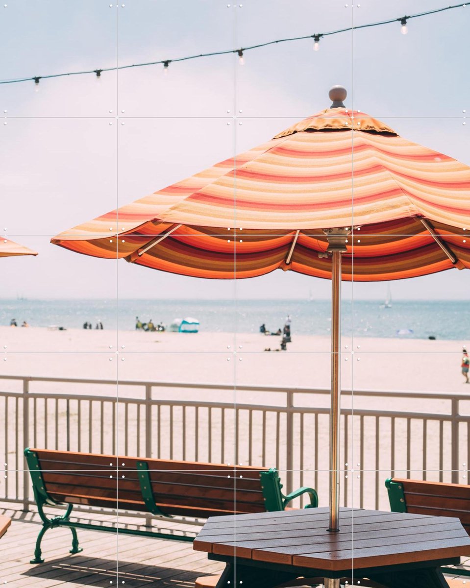 IXXI Santa Cruz Boardwalk, Pati Photography - 80 x 100 cm - Gratis ophangtool - Grote wanddecoratie en posters - Fotografie, Eetkamer, Woonkamer