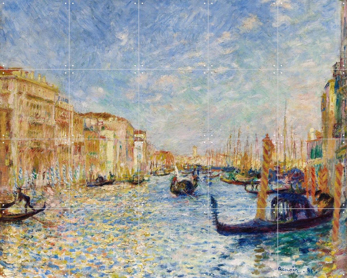 IXXI Grand Canal, Venice, Pierre-Auguste Renoir & Museum of Fine Arts Boston - 100 x 80 cm - Gratis ophangtool - Grote wanddecoratie en posters -