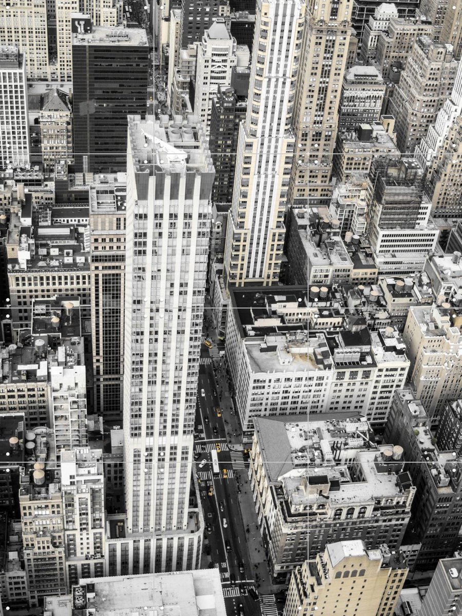 IXXI New York City, Pati Photography - 60 x 80 cm - Gratis ophangtool - Grote wanddecoratie en posters - Fotografie, Mancave, Woonkamer, Gang