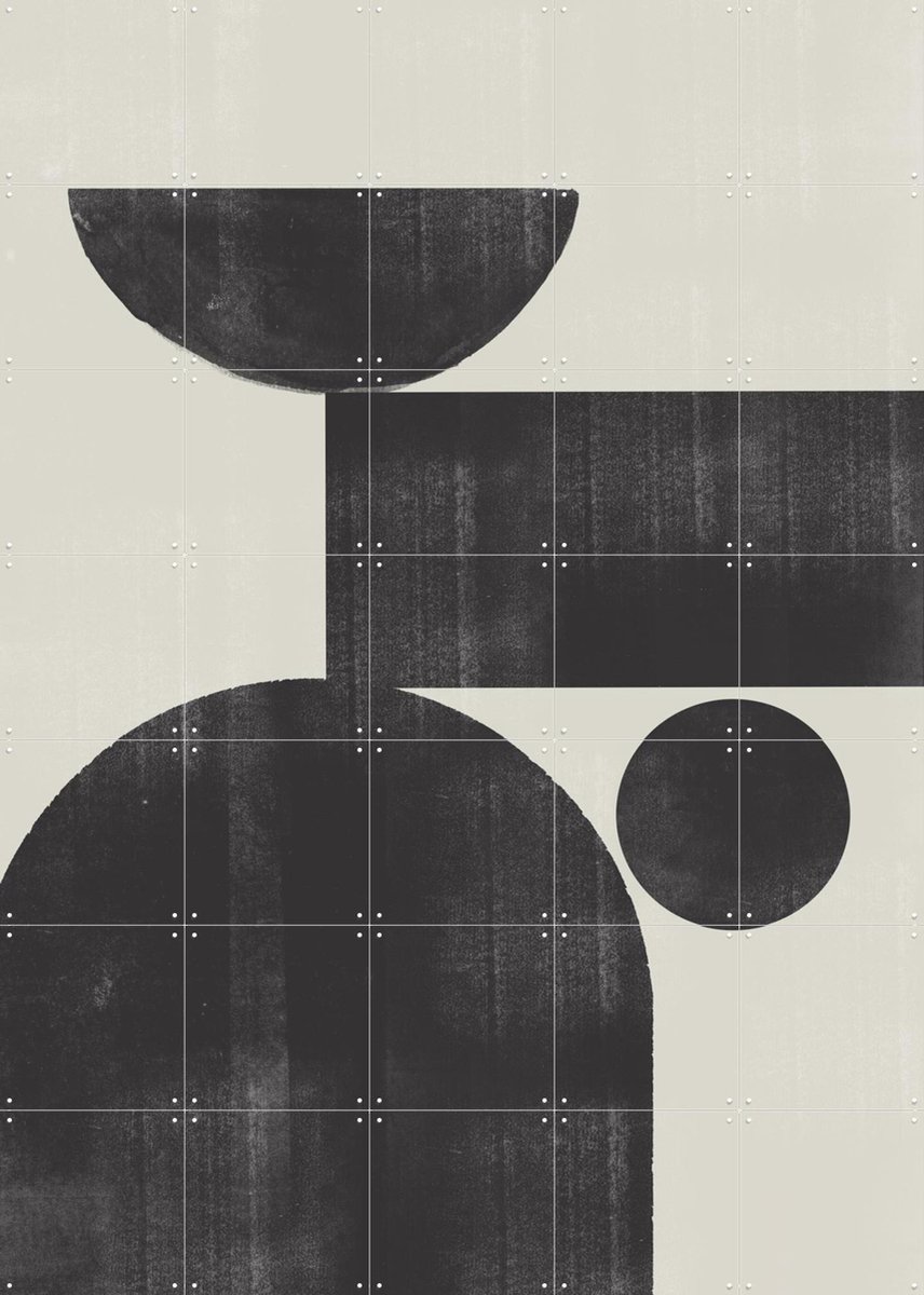 IXXI Shape Study No.2, The Miuus Studio & Various - 100 x 140 cm - Gratis ophangtool - Grote wanddecoratie en posters - Illustraties, Abstract