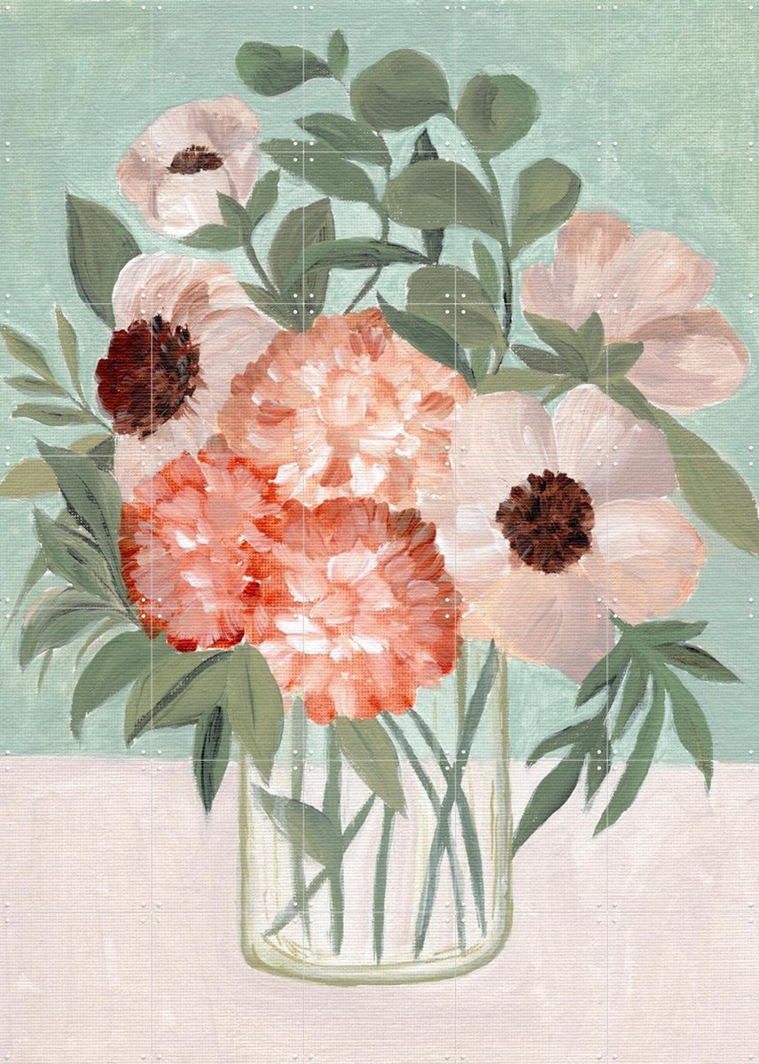 IXXI Garden Beauties, Nikita Jariwala & Various - 100 x 140 cm - Gratis ophangtool - Grote wanddecoratie en posters - Olieverf, Impressionisme