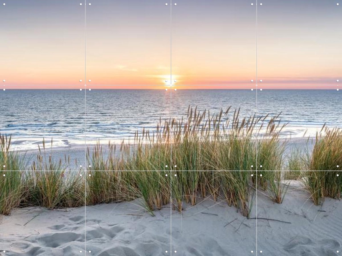 IXXI Panoramic Beach, Jan Becke - 80 x 60 cm - Gratis ophangtool - Grote wanddecoratie en posters - Naturalisme, Fotografie, Slaapkamer, Woonkamer