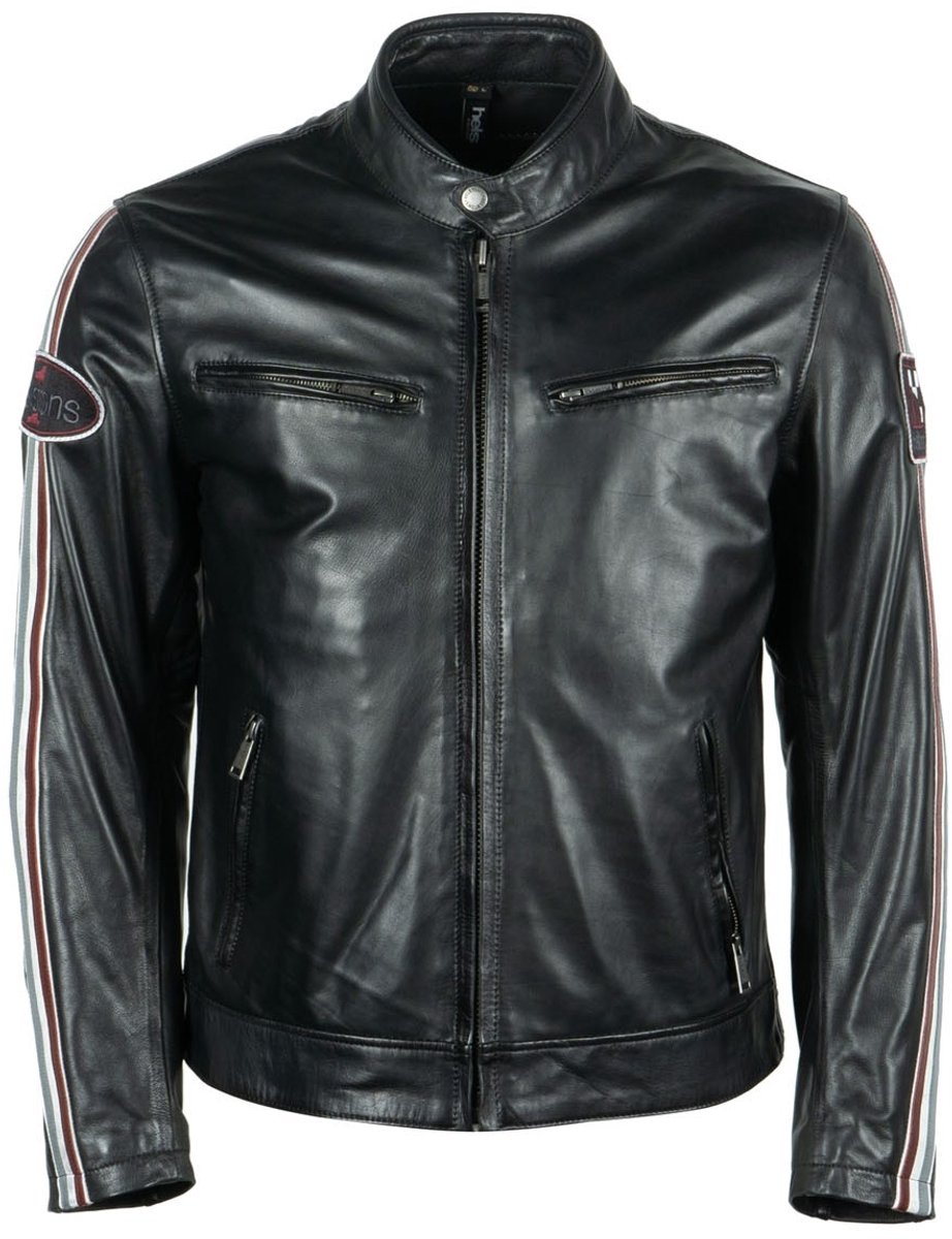 Helstons Race Leren Aniline Jas Zwart - Jas
