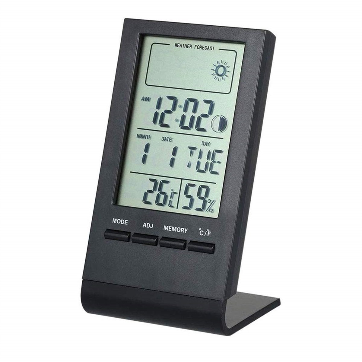 Ynkkvre -Binnenthermometer Hygrometer, LCD Digitale Thermometer Hygrometer Hoge Precisie, Nauwkeurige Kantoorthermometer, Digitale Thermometer Hygrometer voor Thuis (Zwart)