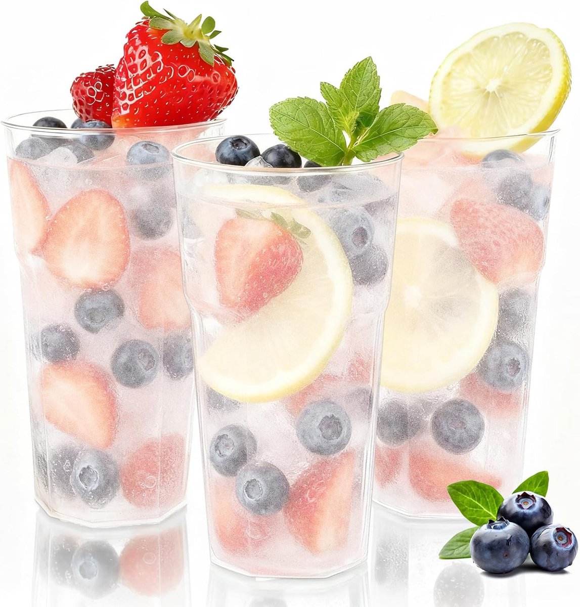 50x Herbruikbare Bekers 500 ml – Matte Feestbekers
