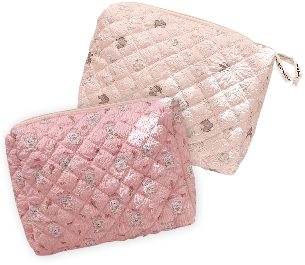 Kosmetiktas Set van 2 - Gesteppte Make-up Organizer - Ruime Capaciteit