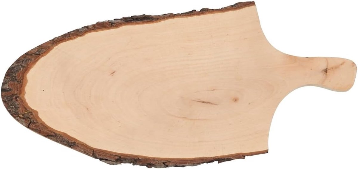 Ovale Houten Serveerplank met Schorsrand - Kaasplank, Broodplank of Borrelplank (Ca. 80cm)