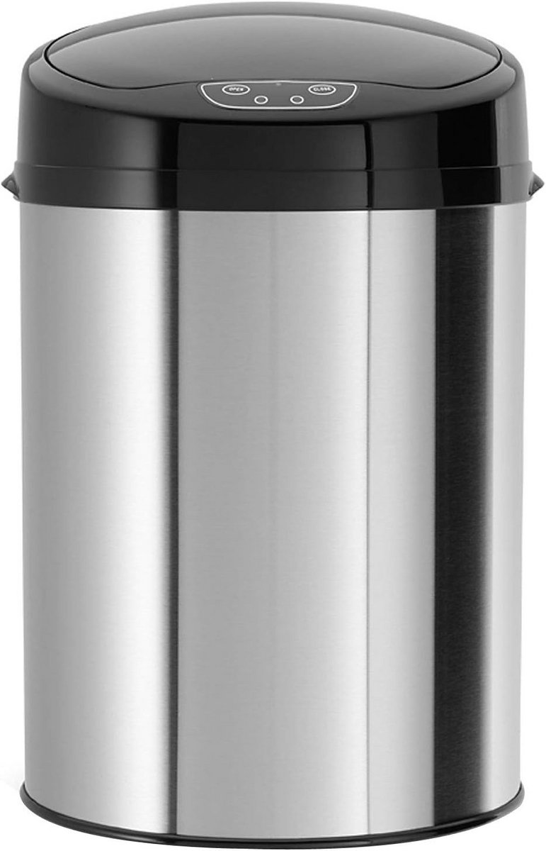 Touchless Sensor Afvalemmer RVS 9 Liter - Automatische Vuilnisbak met Bewegingssensor voor Keuken, Kantoor of Badkamer