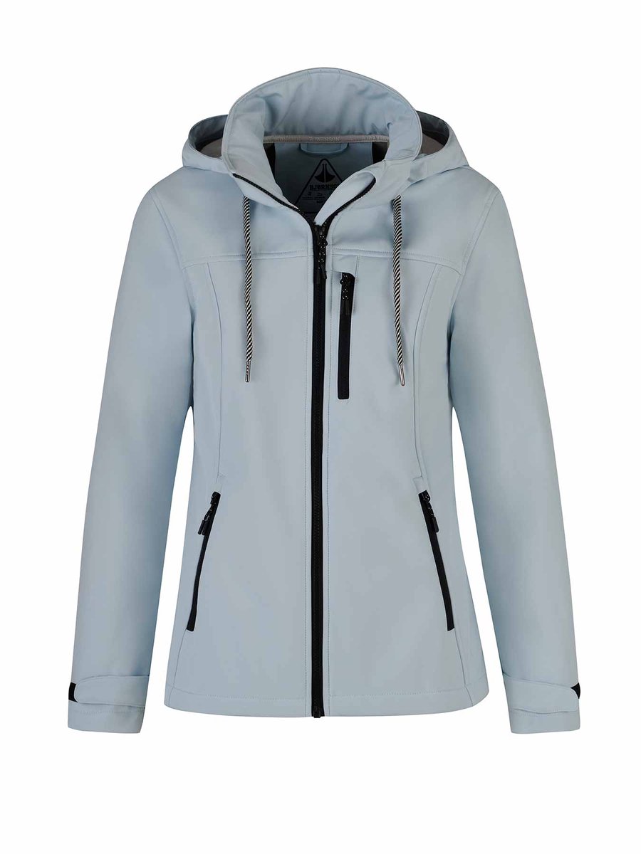 BJØRNSON Kaisa Softshell Tussenjas Dames - Winddicht - Maat 38 - Lichtblauw