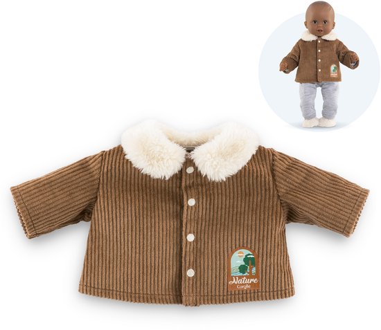 Corolle poppenjasje velours Kleine Ontdekker 30cm bruin fleece. — afbeelding 4