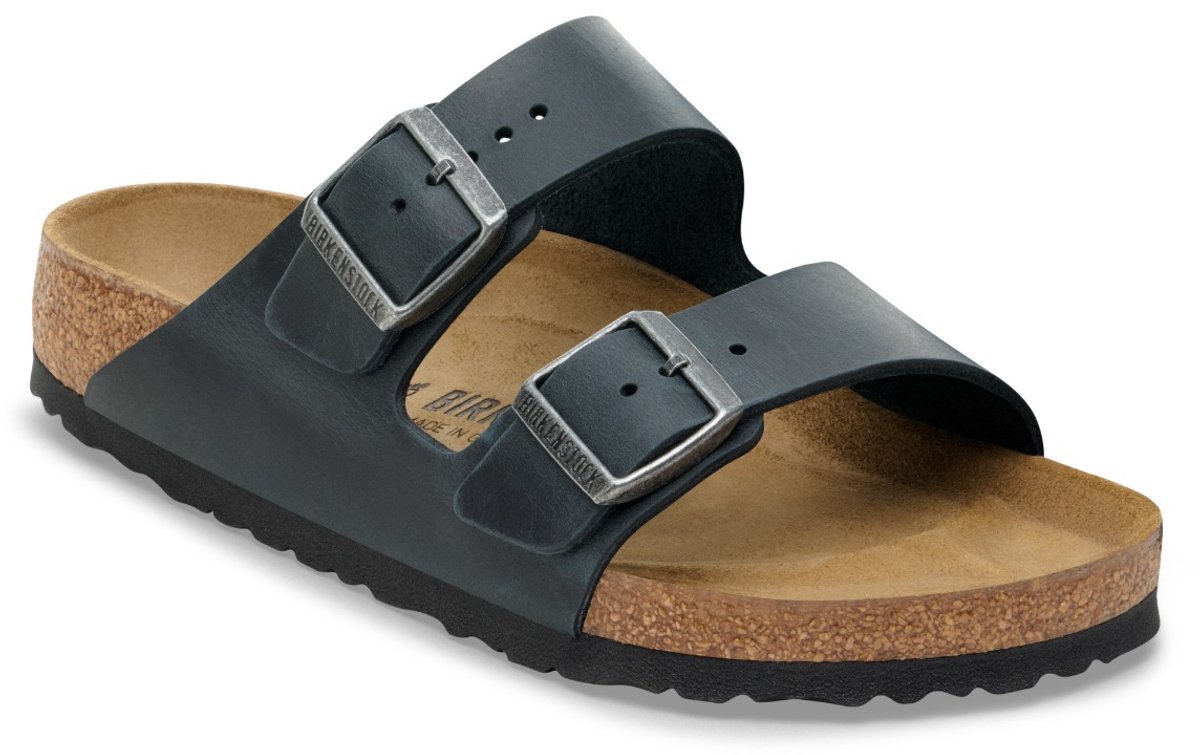 Birkenstock Arizona Slippers Oiled Leather – Unisex Narrow 4040714997018 Zwart