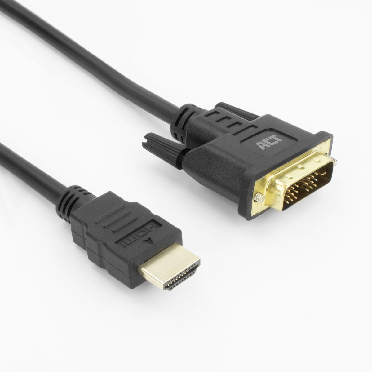 ACT AK3735 HDMI-A (male) | DVI-D (male) Adapterkabel | 4K @ 60Hz | Zwart | 2 meter