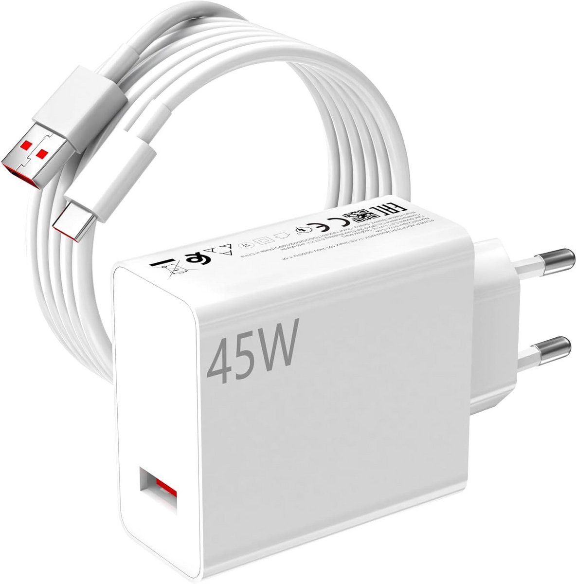 45W USB-C Snellader met 2 Meter Kabel - Turbo Opladen voor Diverse Modellen