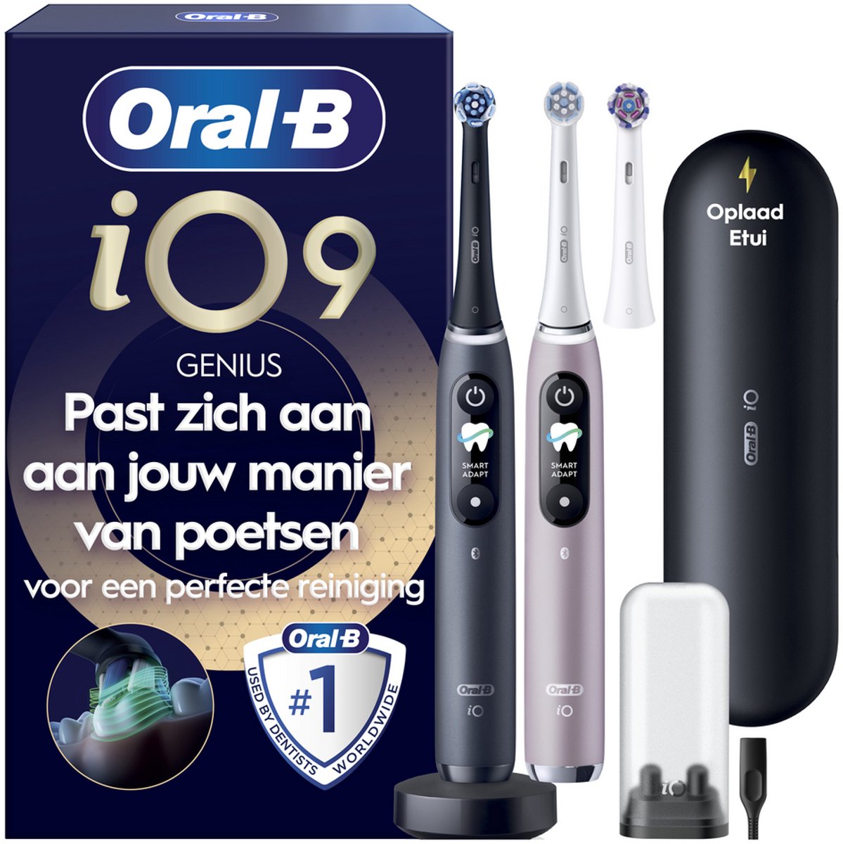 Oral-B iO 9 Elektrische Tandenborstel Duopack Roze/Zwart - Oral-B - €255,00
