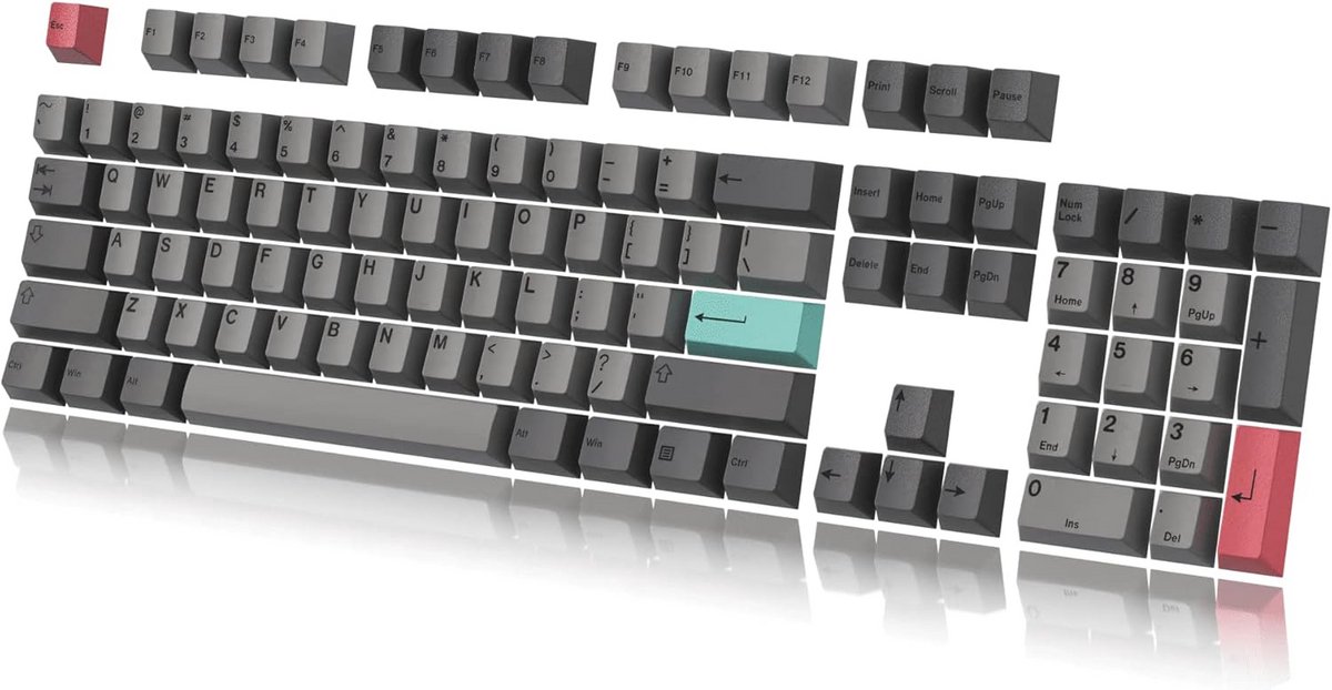 Dye Sublimatie PBT Keycap Set voor Mechanisch Toetsenbord - 139 Toetsen - Cherry Profiel
