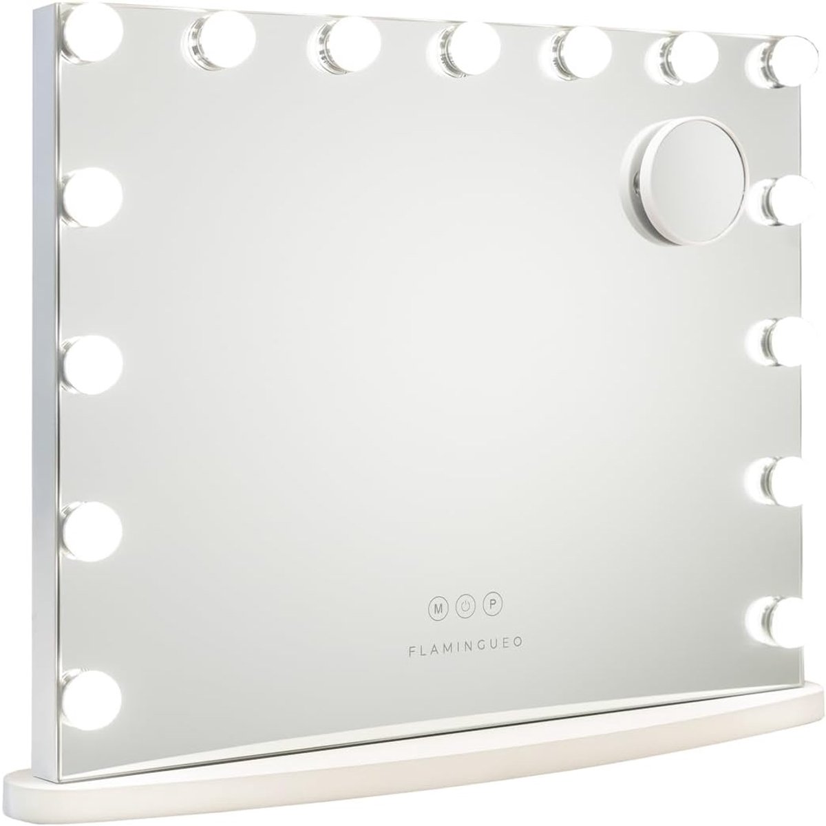 Make-up Spiegel met 15 LED Verlichting en Touch Control - Inclusief 5x Vergroting - Wit