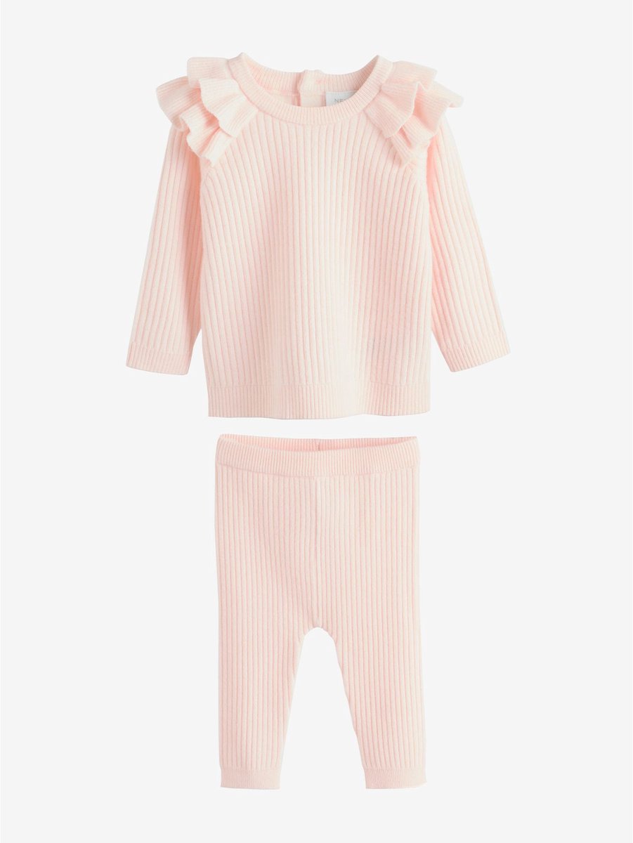 Next - Meisjes - Gebreide babytrui en legging in 2-delige set - Roze