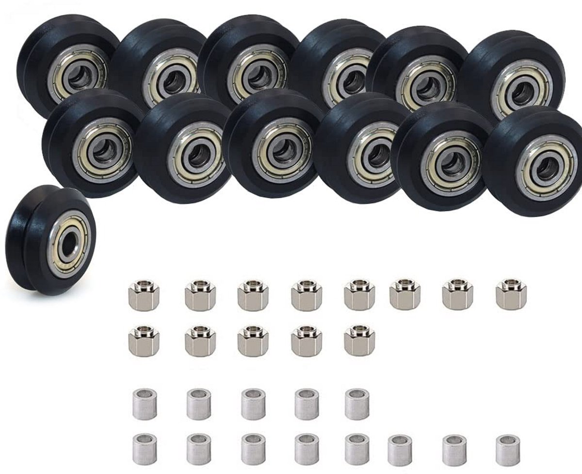 13-Delige Set 3D-Printer Accessoires: Vaste Riemschijven, Rollen en Lagers