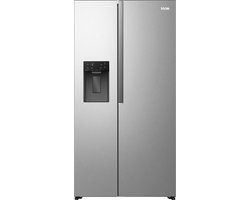 ETNA AKV5178IRVS - Amerikaanse koelkast - No-Frost - 178 cm hoog - 528 liter - Energielabel E - Invriesvermogen 10 kg/24u - Geluidsniveau 40 dB - LED Display - IJs- en waterdispenser - SuperCool - FastFreeze - Deuralarm - Multi Airflow – EnergySaving