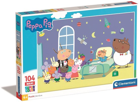 Clementoni - Puzzel 104 Stukjes Maxi Peppa Pig, Kinderpuzzels, 6-8 jaar ...