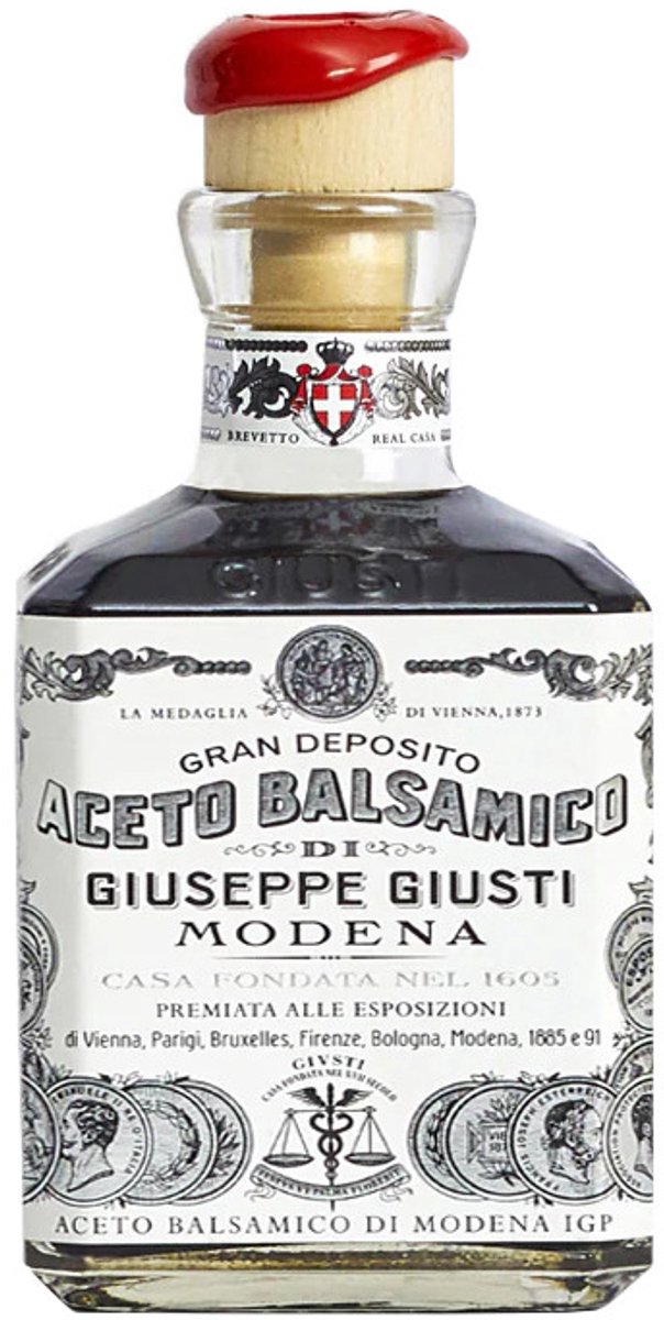 Balsamico di Modena - 6 jaar gerijpt - 1 vierkante fles van 250 ml - balsamicoazijn van Giuseppe Giusti uit Italië - ideaal cadeau-idee voor thuiskoks