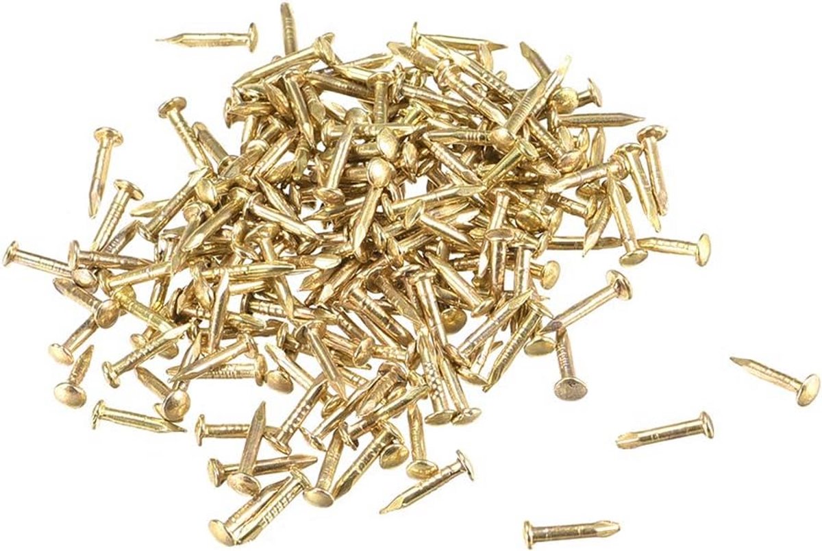 200x Kleine Spijkers 1mm x 8mm voor Decoratie, Houtbewerking en Bevestiging