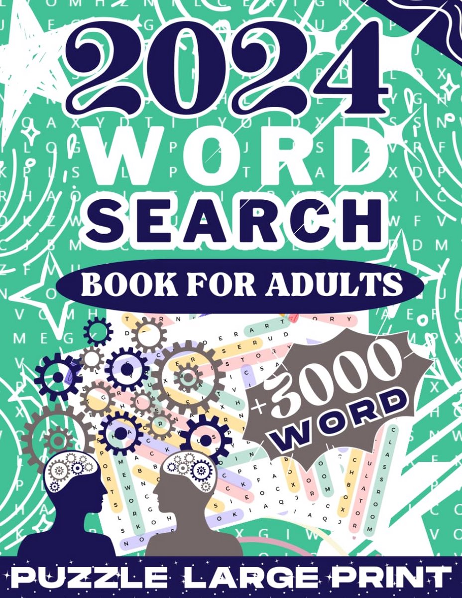 Woordzoekpuzzelboek Groot Lettertype voor Volwassenen en Senioren - 150 Thema's, 3000 Woorden