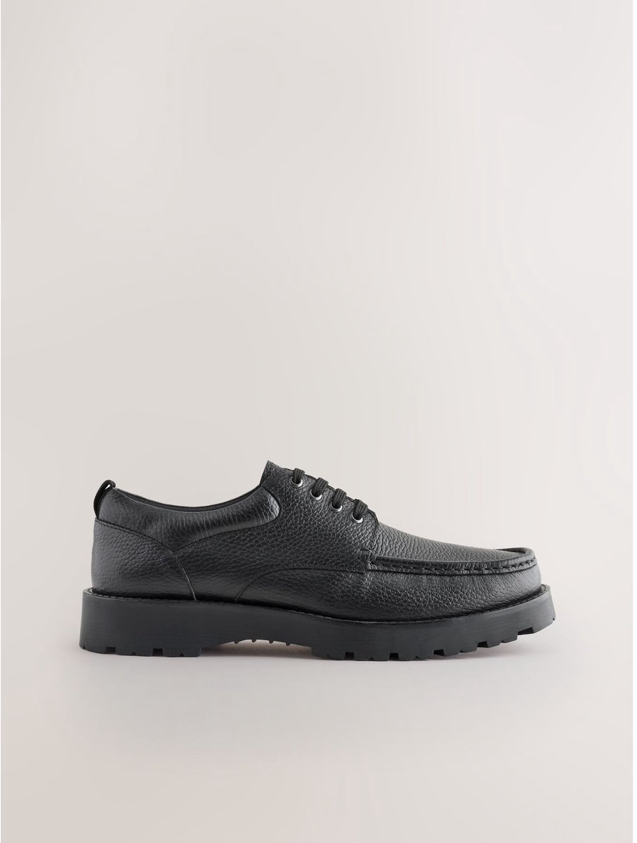 Next - Heren - Leren schortschoenen - Zwart
