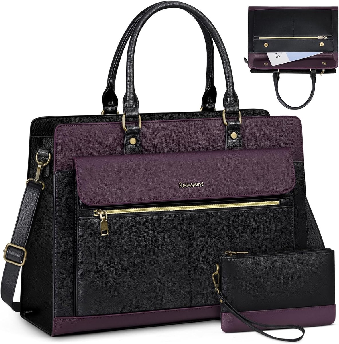 Grote Dames Shopper Tas met Losse Portemonnee - 2-Delige Set