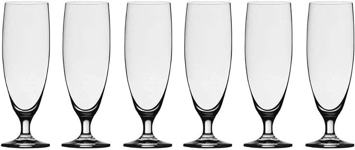 Set van 6 Elegante Bierglazen 320 ml - Kristalhelder Pilsglas - Vaatwasmachinebestendig