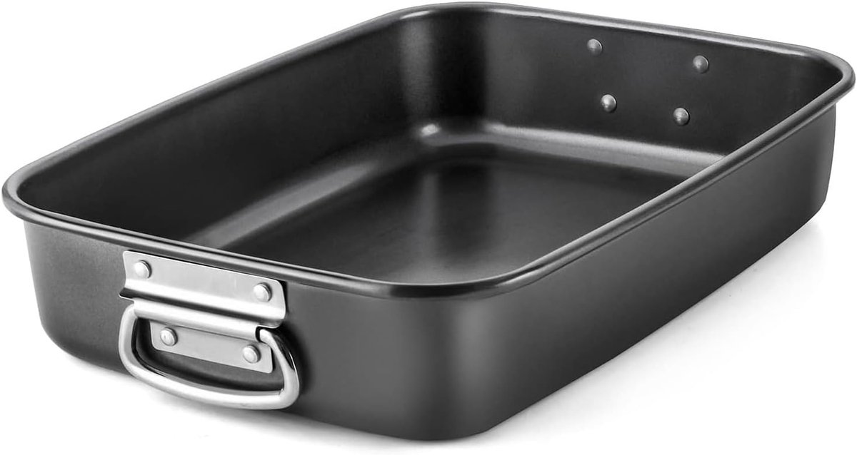 Grote Ovenschaal met Handvatten - Carbon Staal - 39 cm - Premium Antiaanbaklaag