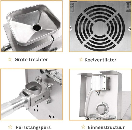 CLVP® Oliepers Machine - Koude Pers -Zilver van Merkloos — afbeelding 4