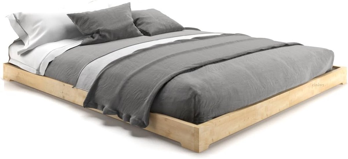 Japanse Stijl Houten Bedframe 90x200 met Lattenbodem