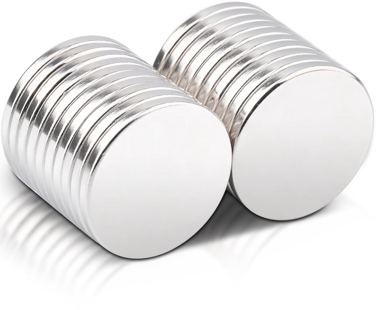 20 Stuks Extra Sterke Neodymium Magneten Rond 20x2mm - Krachtige Platte Magneten