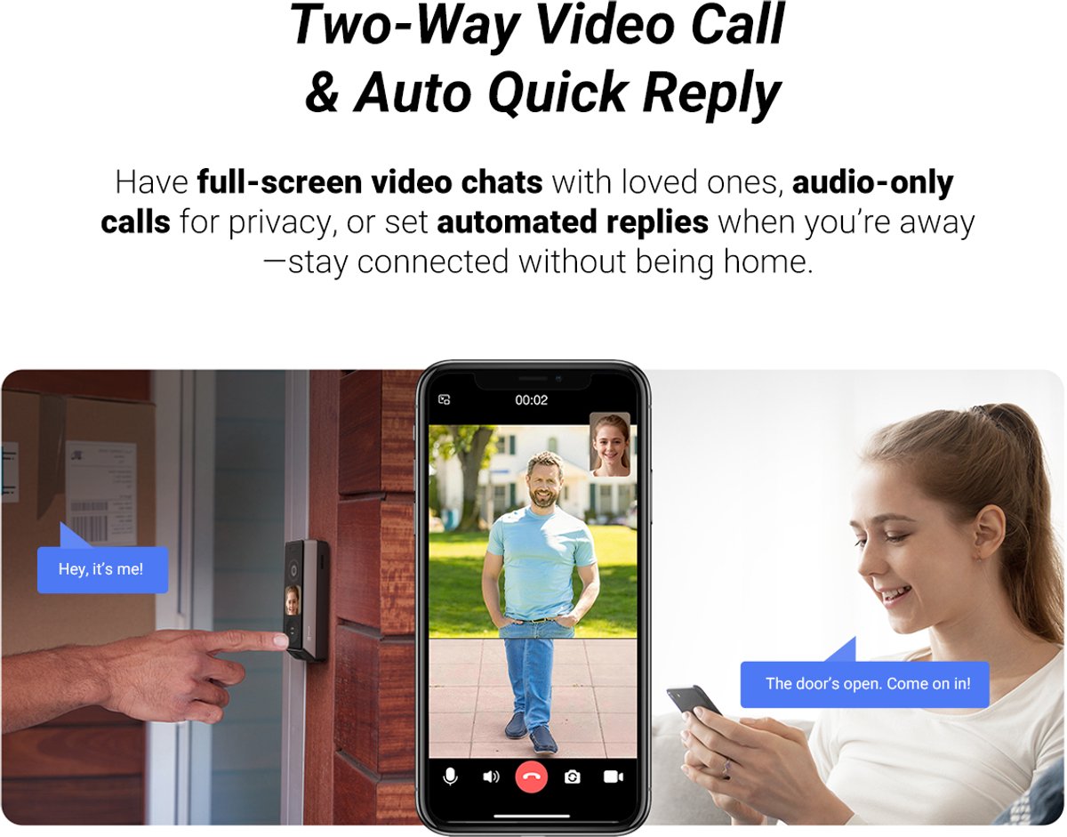 EZVIZ EP8 Videodeurbel met 6MP Dual Lens en AI Scherm - afbeelding 3