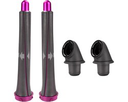 Geschikt voor 2 Stukken 20mm/0.78 Inch Lange Haar Curling Barrels voor Dyson Airwrap Styler Attachment met 2 Adapter voor Dyson HD01 HD02 HD03 HD04 HD08 HD15 HD16, Omzetten van Haardroger naar Curling Iron-Belle's product