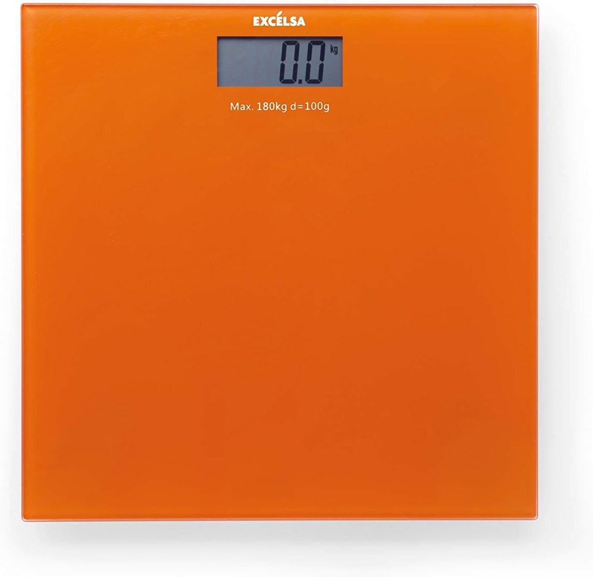 Elektrische Personenweegschaal Glas Wit/Oranje 180kg LCD Display