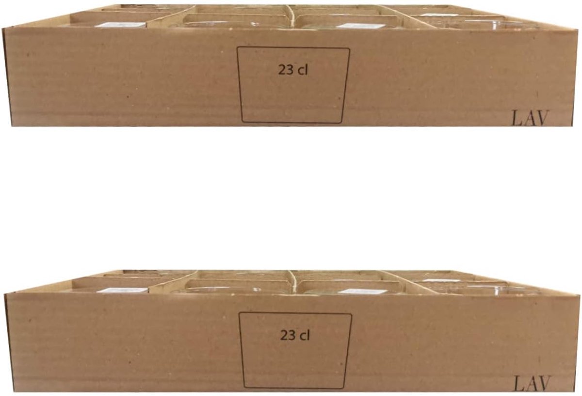 Set van 24 Kleine Borrelglazen - 230 ml - Stevig en Vaatwasmachinebestendig