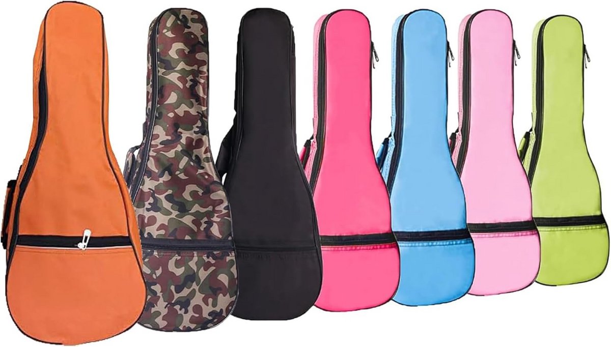 Waterdichte Ukulele Tas voor 21 Inch Soprano - Stevige Koffer met Opbergvakken