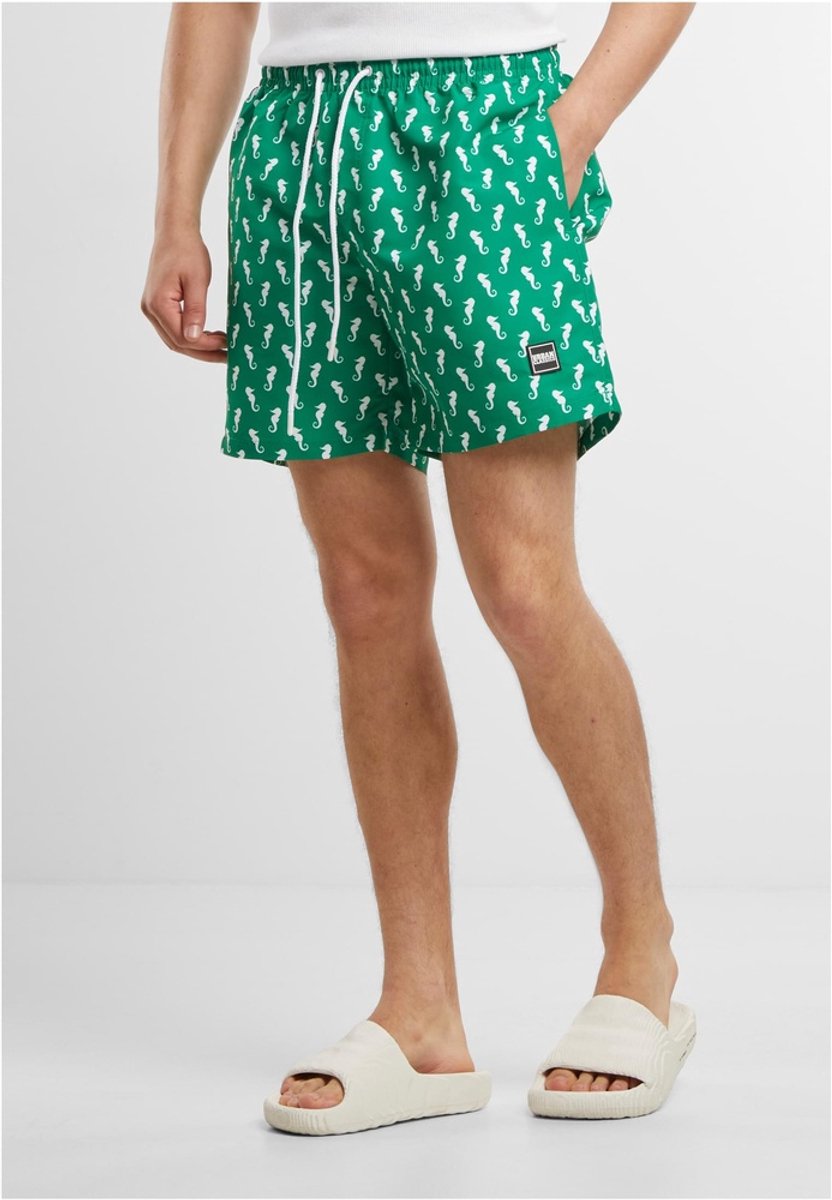Urban Classics Pattern Zwemshorts 3XL Groen