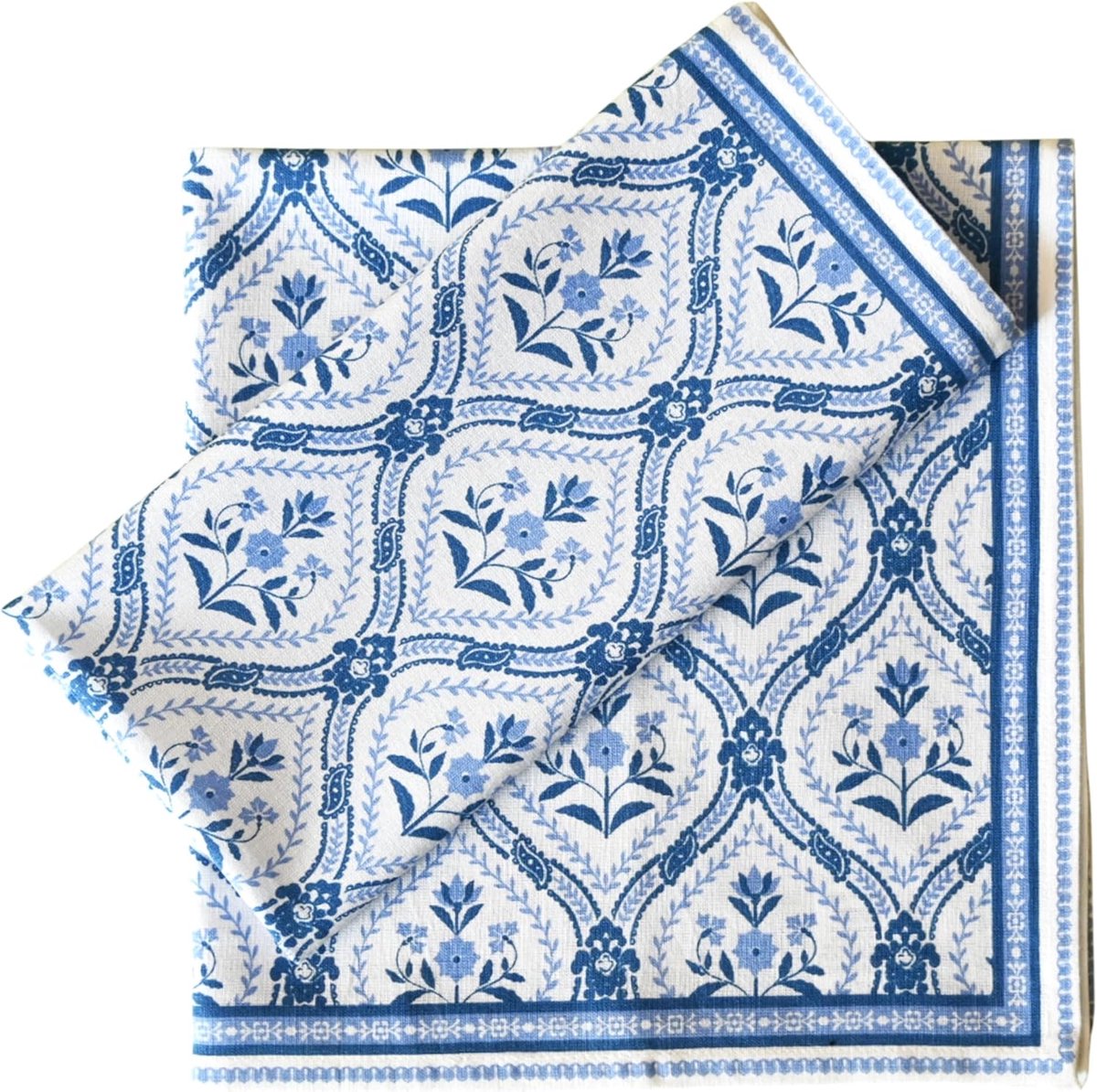 Set van 12 Katoenen Linnen Mix Stoffen Servetten voor Diner en Feest - 20x20 cm