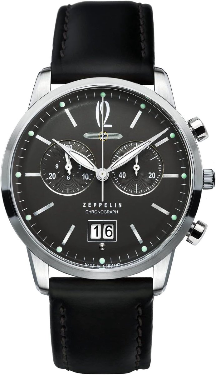 Herenhorloge XL Analoog Leer - Grijs