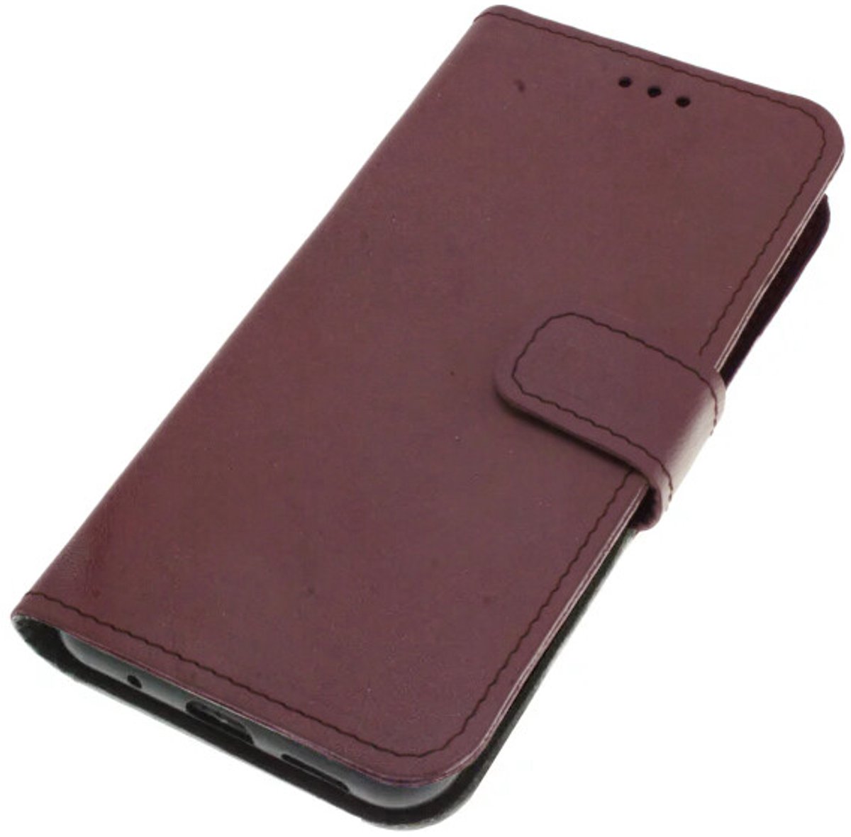 Echt leer hoesje geschikt voor Samsung Galaxy S26 Semi-soepel leer kalfsleer – glad Bordeaux