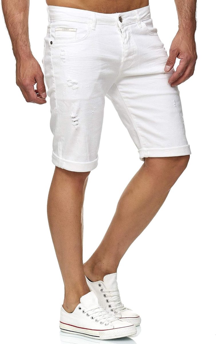 Denim Capri Shorts Heren - Stretch Bermuda Korte Spijkerbroek